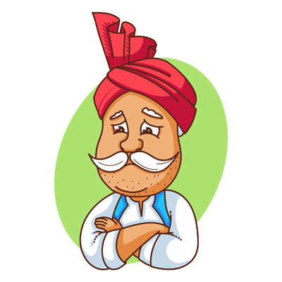 Haryanvi man with sad face