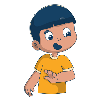 Illustration of indian boy is excited