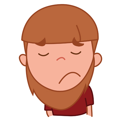 Indian muslim boy character is sad