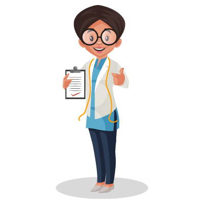 Nutritionist girl holding diet chart and showing thumbs up