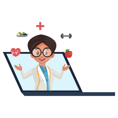 Nutritionist girl is giving diet classes online