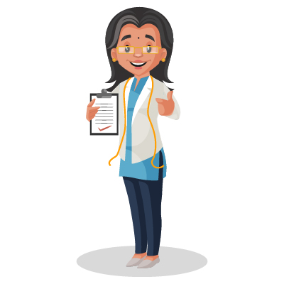 Nutritionist woman holding diet chart and showing thumbs up