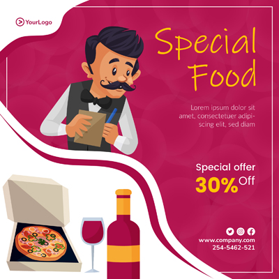 Special food menu banner post template
