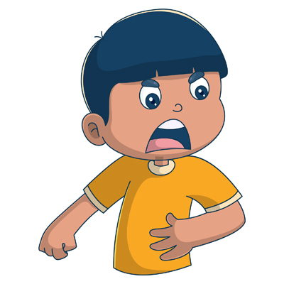 Vector character of indian boy is shocked