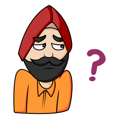 Punjabi man character is confused