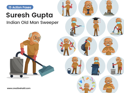 Suresh Gupta Old Man Sweeper Vector Bundle
