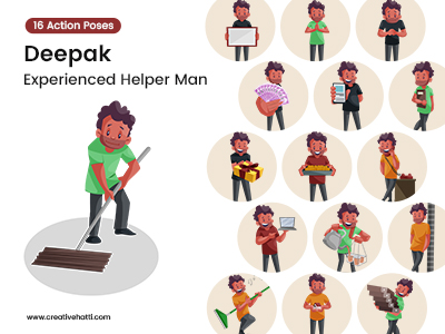 Deepak Experienced Helper Man Vector Bundle