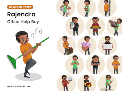 Rajendra Office Help Boy Vector Bundle