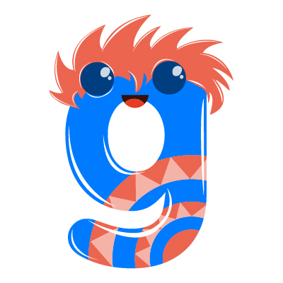 Illustration of small letter g