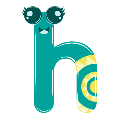 Illustration of small letter h