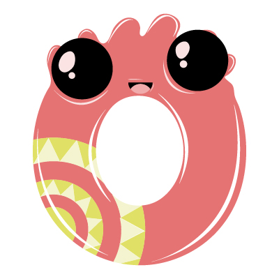Illustration of small letter o