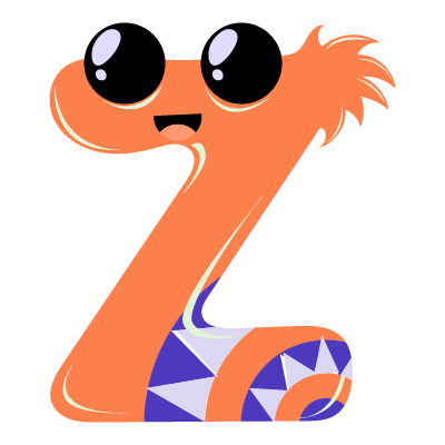 Illustration of small letter z