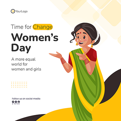Banner of happy womens day template