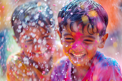 Photo of kids playing with splashes of water