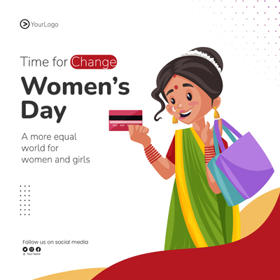Template of happy womens day banner post