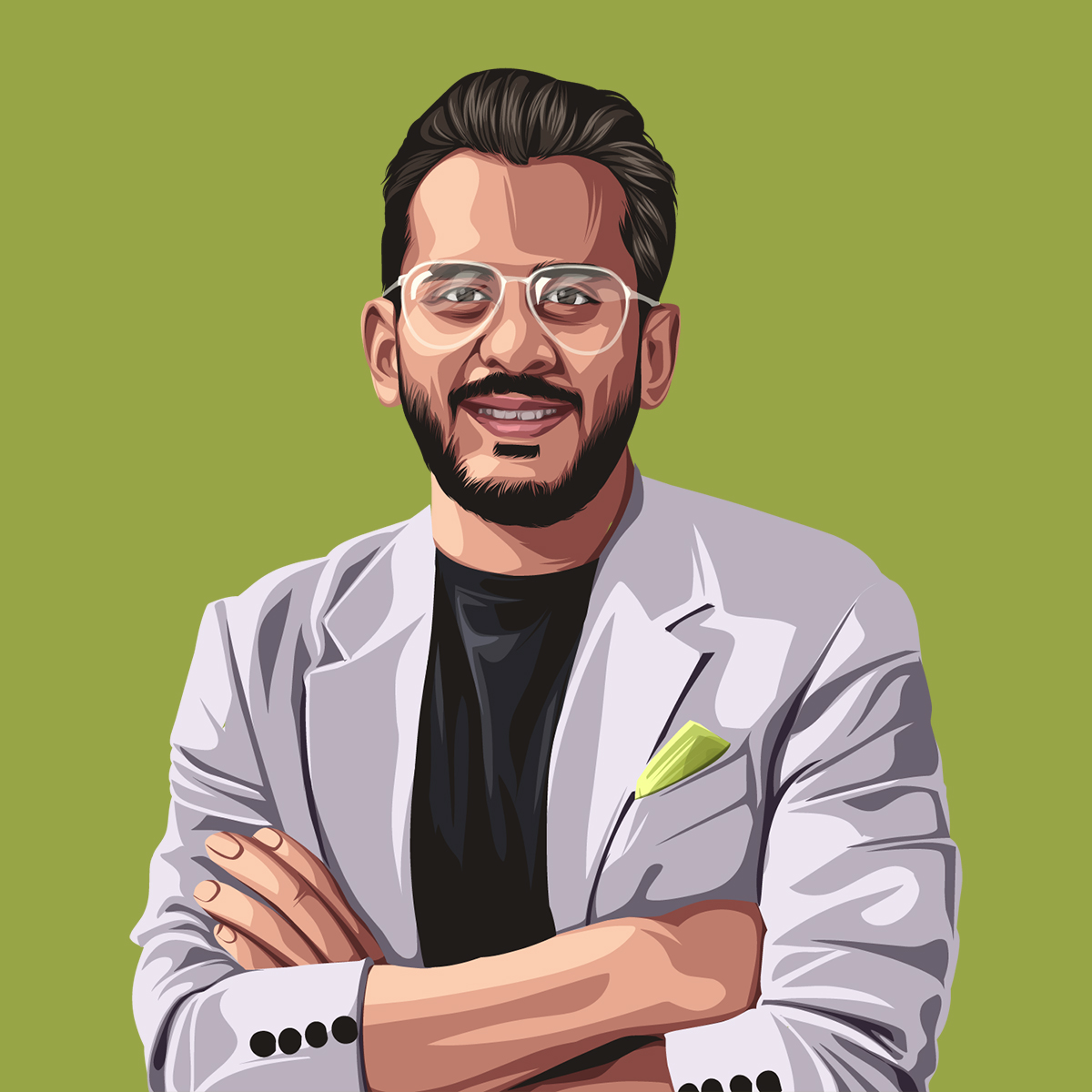 Aman Gupta Co Founder & Marketing Director of BOAT Vector Illustration