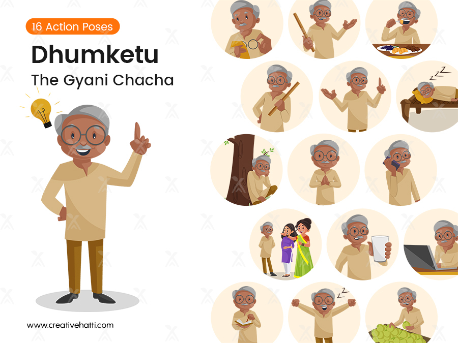 Dhumketu - The Gyani Chacha Vector Bundle On Creative Hatti Dhumketu - The Gyani Chacha Vector Bundle On Creative Hatti