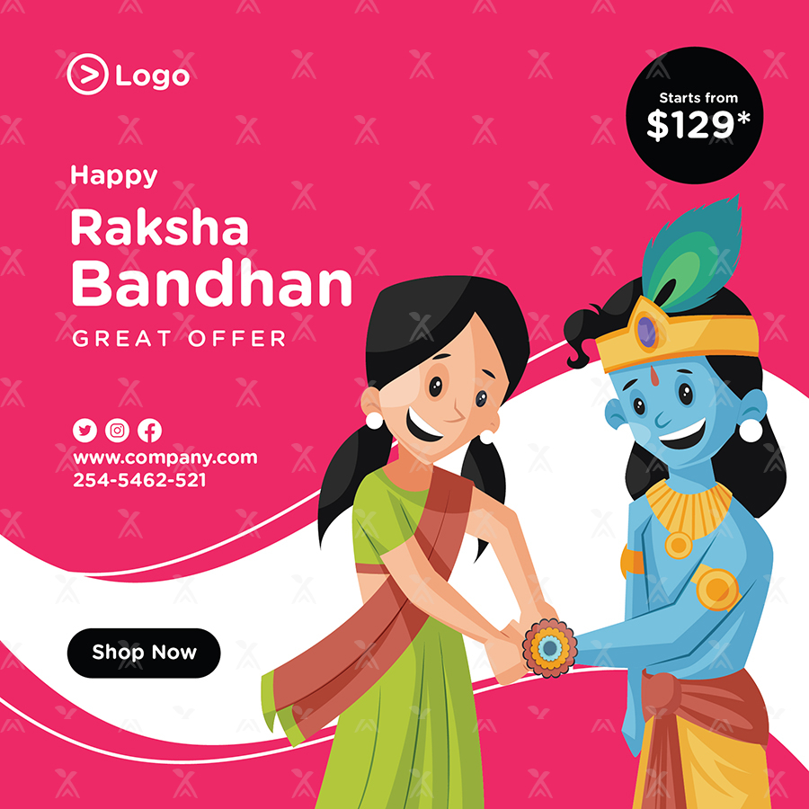 Banner of Raksha Bandhan Indian festival offer Banner of Raksha Bandhan Indian festival offer