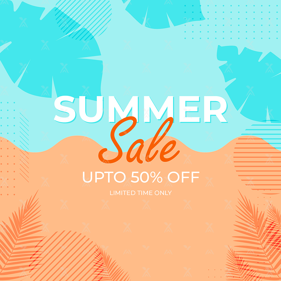 Banner of summer sale upto 50% off