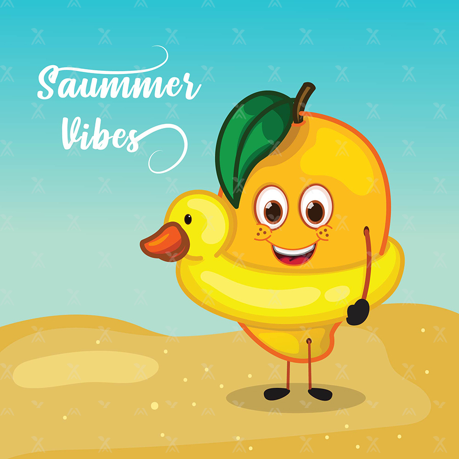 Banner design template of summer vibes