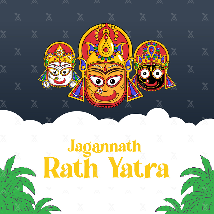 Banner for Hindu religious festival Jagannath rath yatra