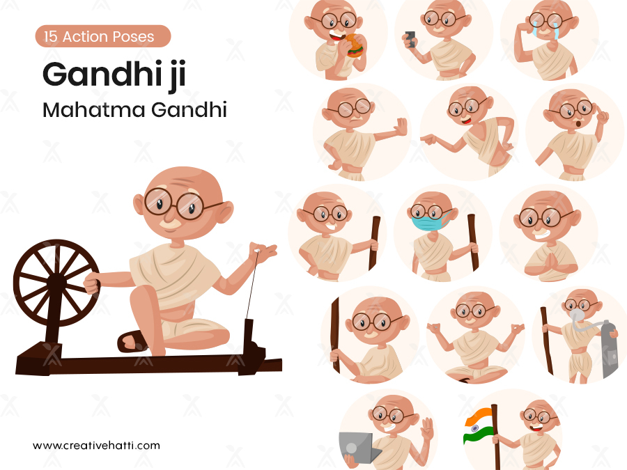 Gandhi Ji– Mahatma Gandhi Vector Bundle