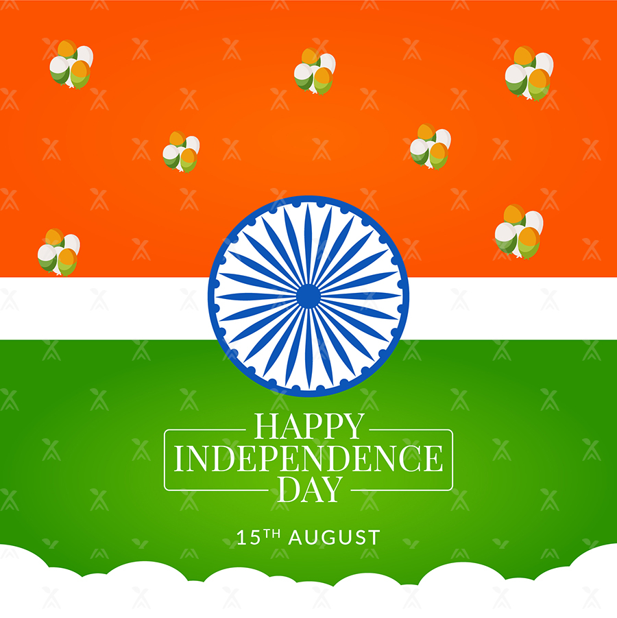 Happy independence day of India banner design template