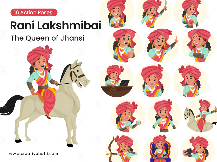 Rani Lakshmibai- The Queen of Jhansi Vector Bundle Rani Lakshmibai- The Queen of Jhansi Vector Bundle