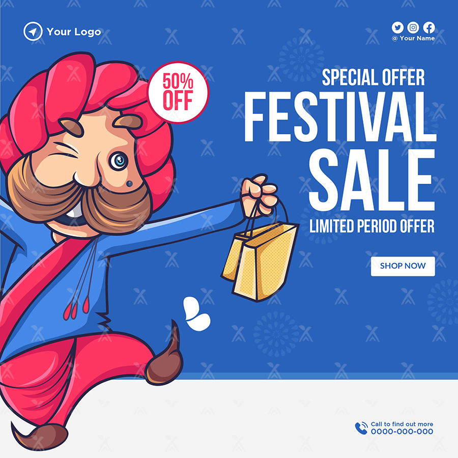 Special offer on festival sale template Special offer on festival sale template