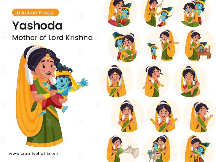 Lord Krishna With His Mother