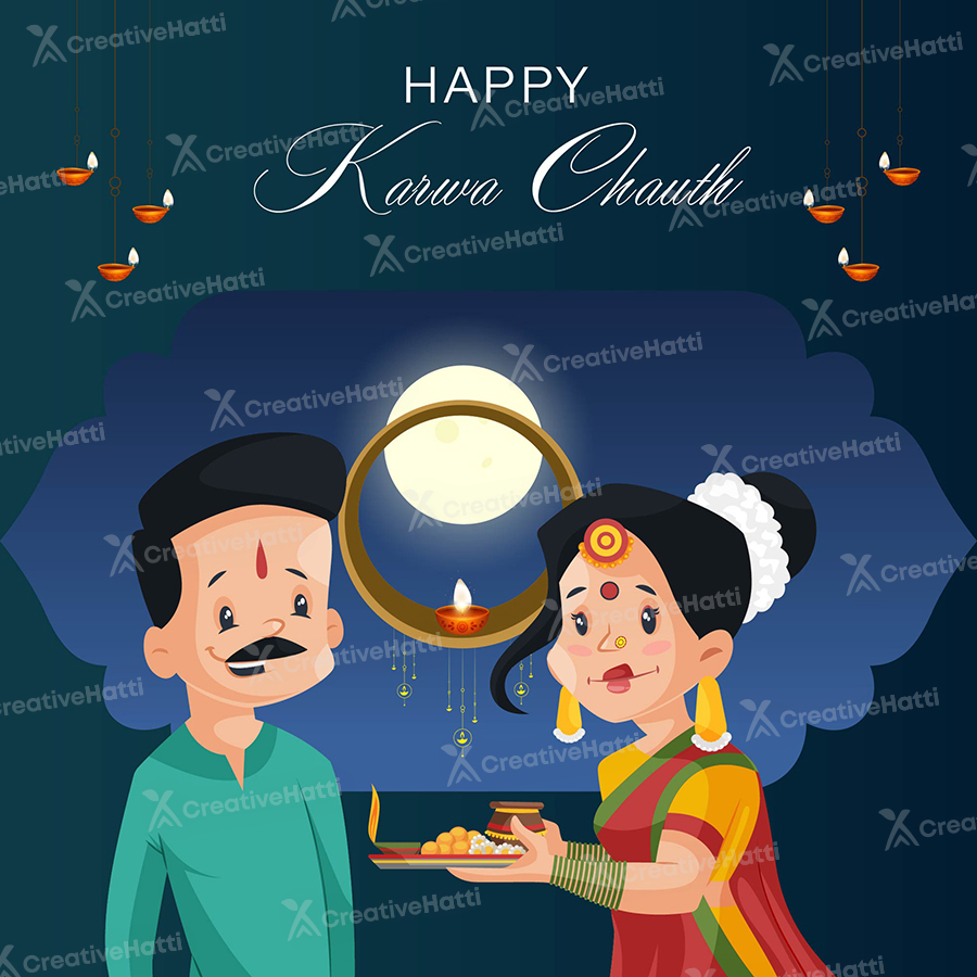 Banner template for happy karwa chauth festival Banner template for happy karwa chauth festival