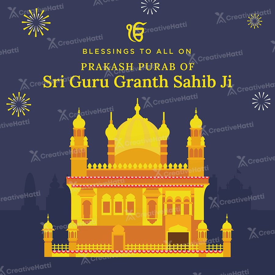 Prakash purab of sri guru granth sahib ji design template