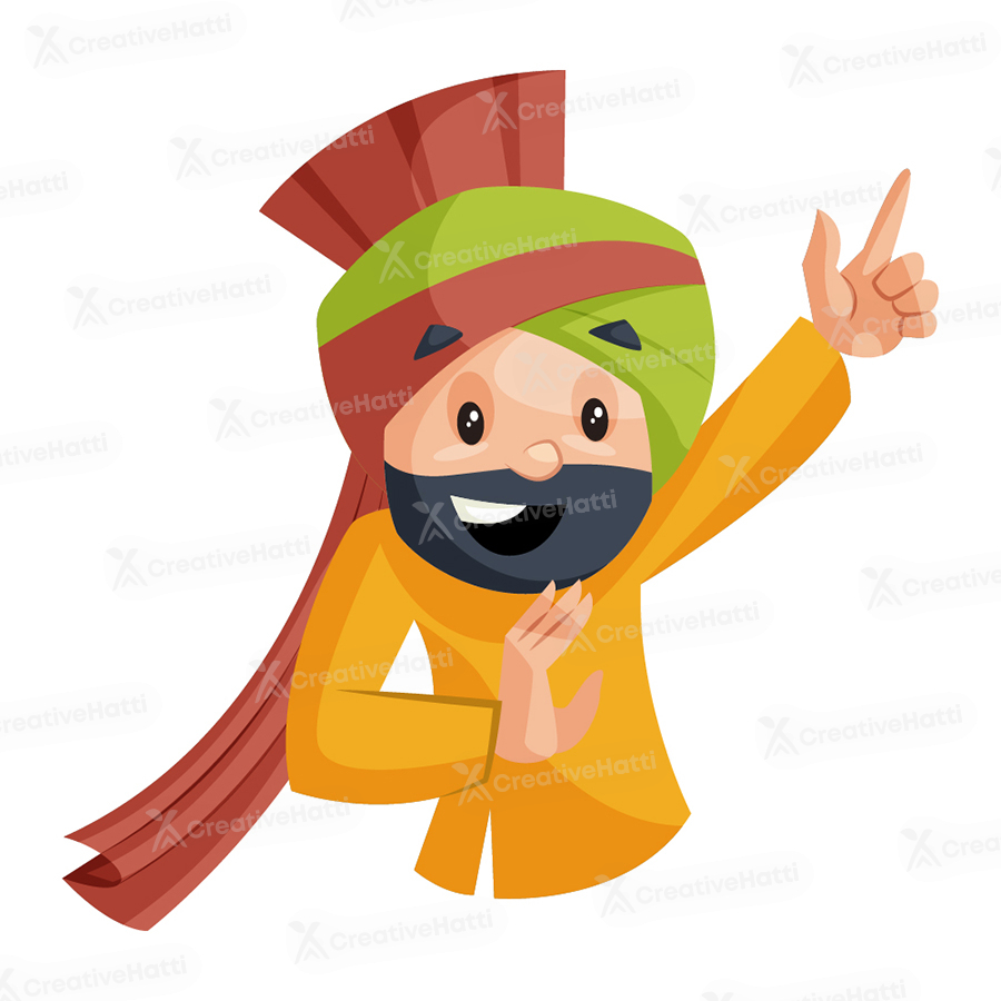Punjabi Sardar is happy and doing dance Punjabi Sardar is happy and doing dance