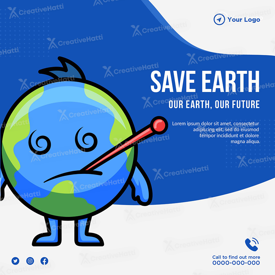 Save Environment Our Earth Our Future Template Banner