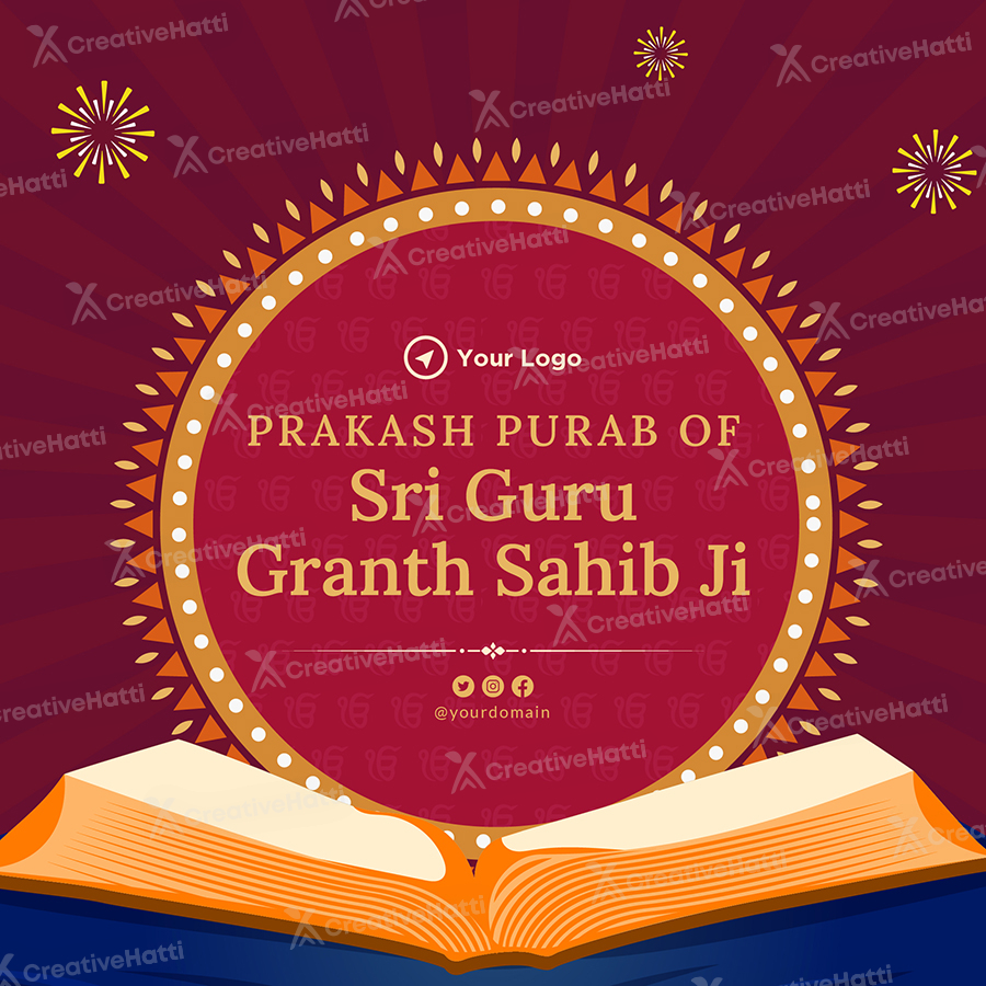 Template of prakash utsav of sri guru granth sahib ji