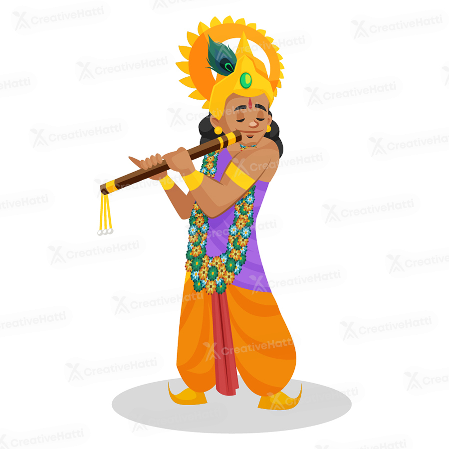 Shree Krishna is playing the flute Shree Krishna is playing the flute
