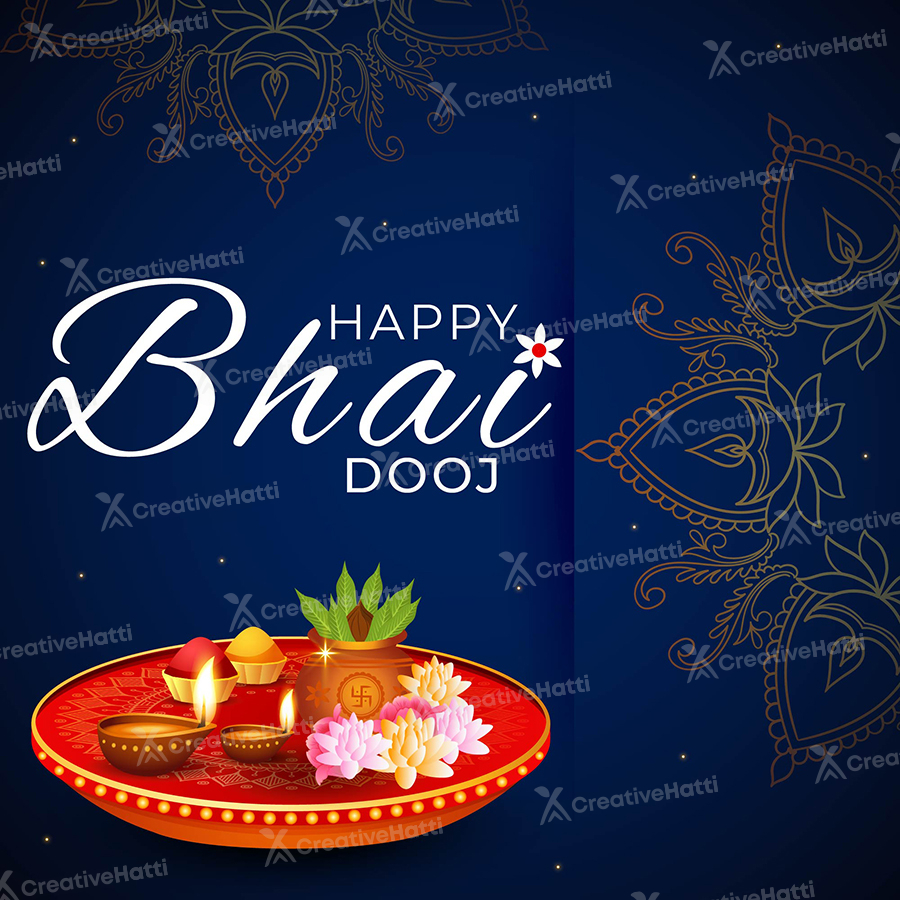 Happy bhai dooj event on the banner design