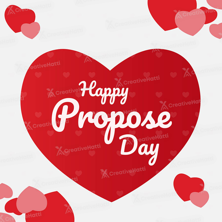 Banner template of happy propose day