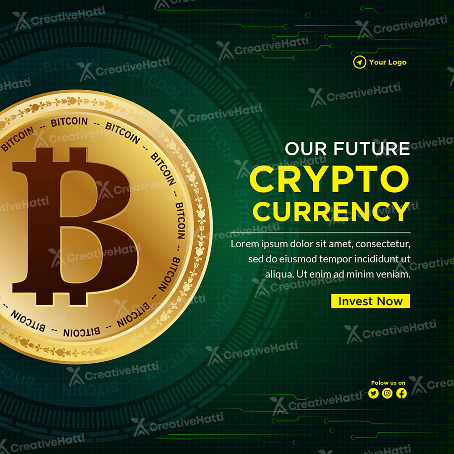 Banner template of our future is crypto currency