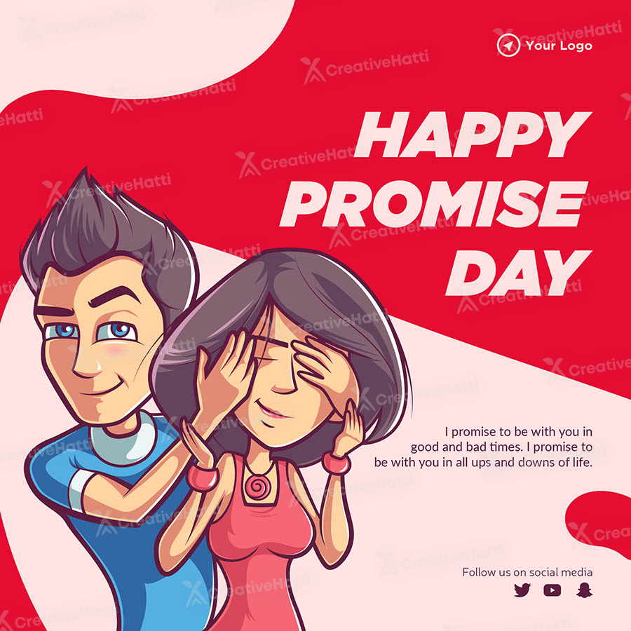 Event of happy promise day banner template