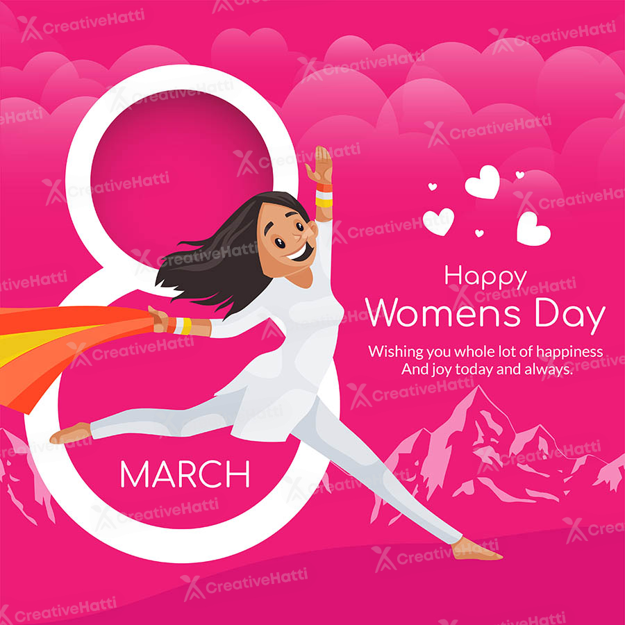 Banner template for happy women's day