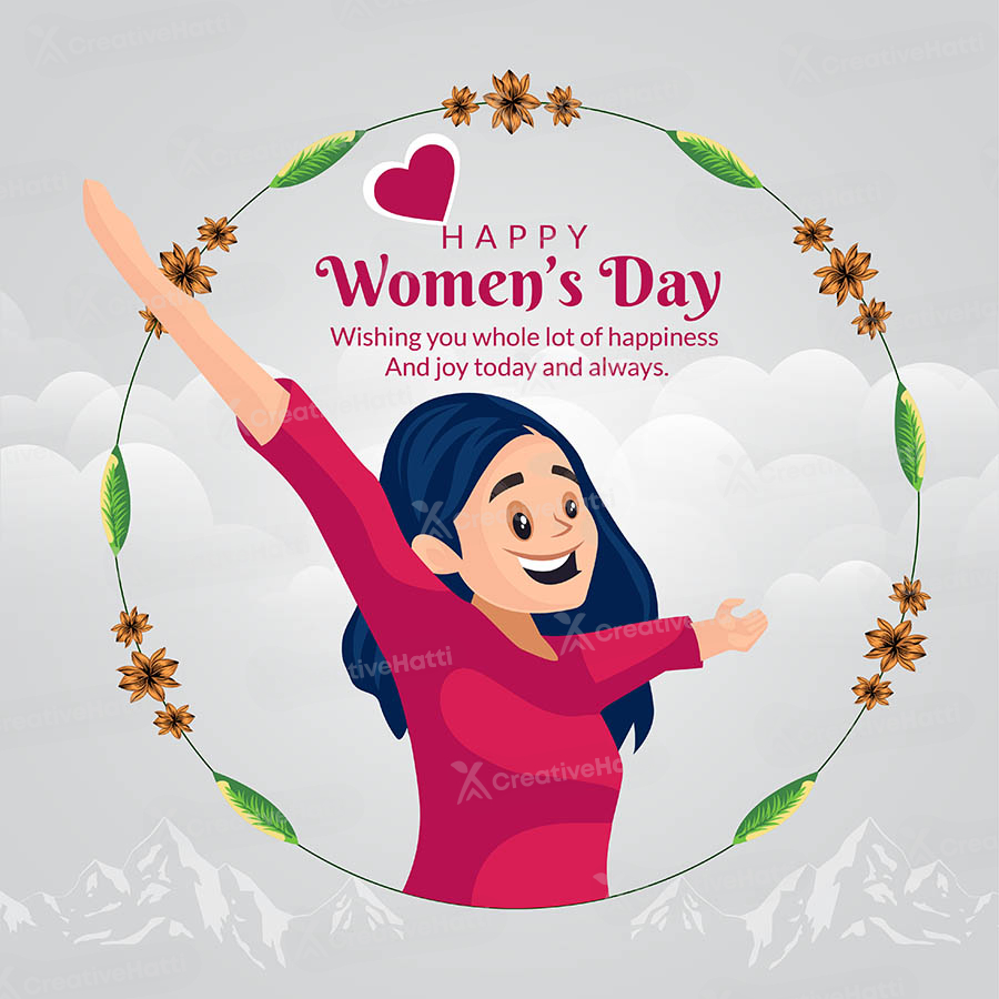 Banner template of the happy women's day