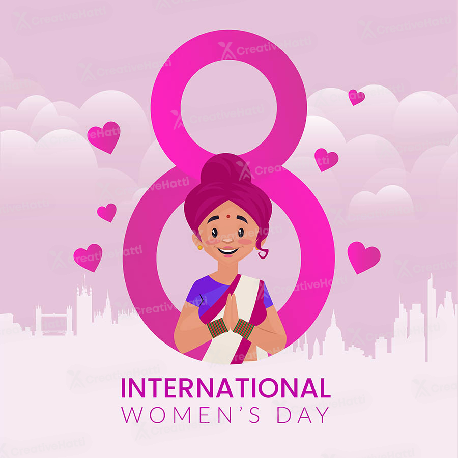 Banner template of the international women's day