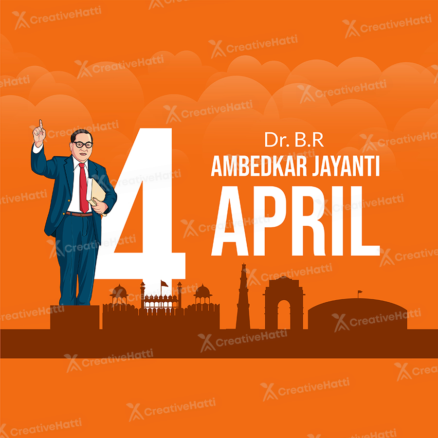 Banner template of dr. b.r ambedkar jayanti