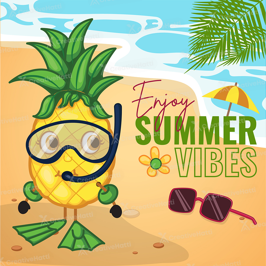 Template banner of enjoy summer vibes Template banner of enjoy summer vibes