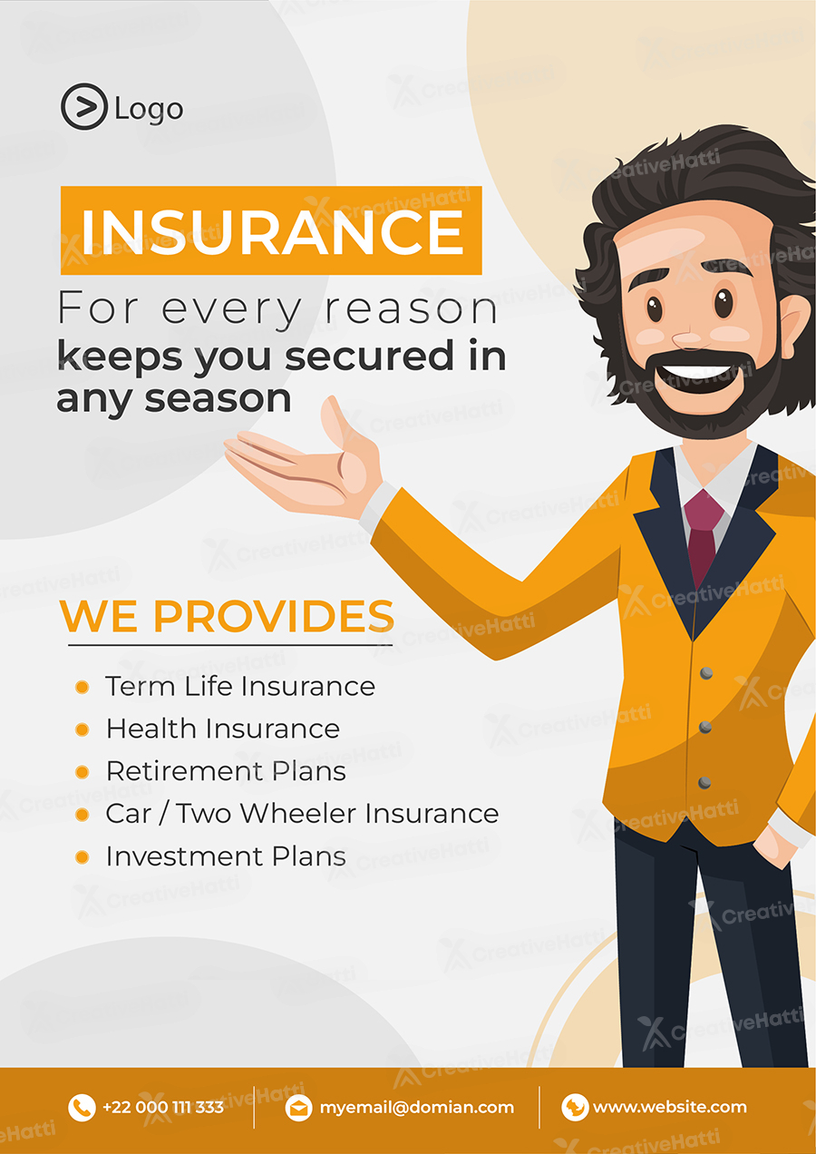 Life Insurance Design Flyer template of life insurance design