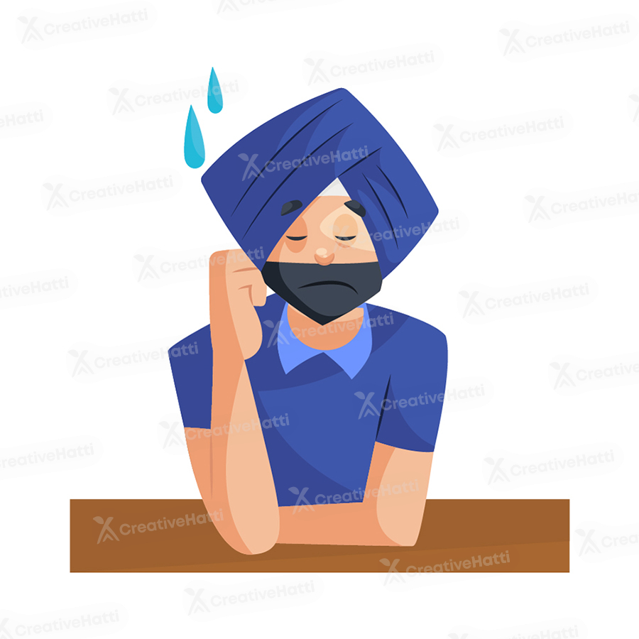 Punjabi doctor is sitting tired Punjabi doctor is sitting tired