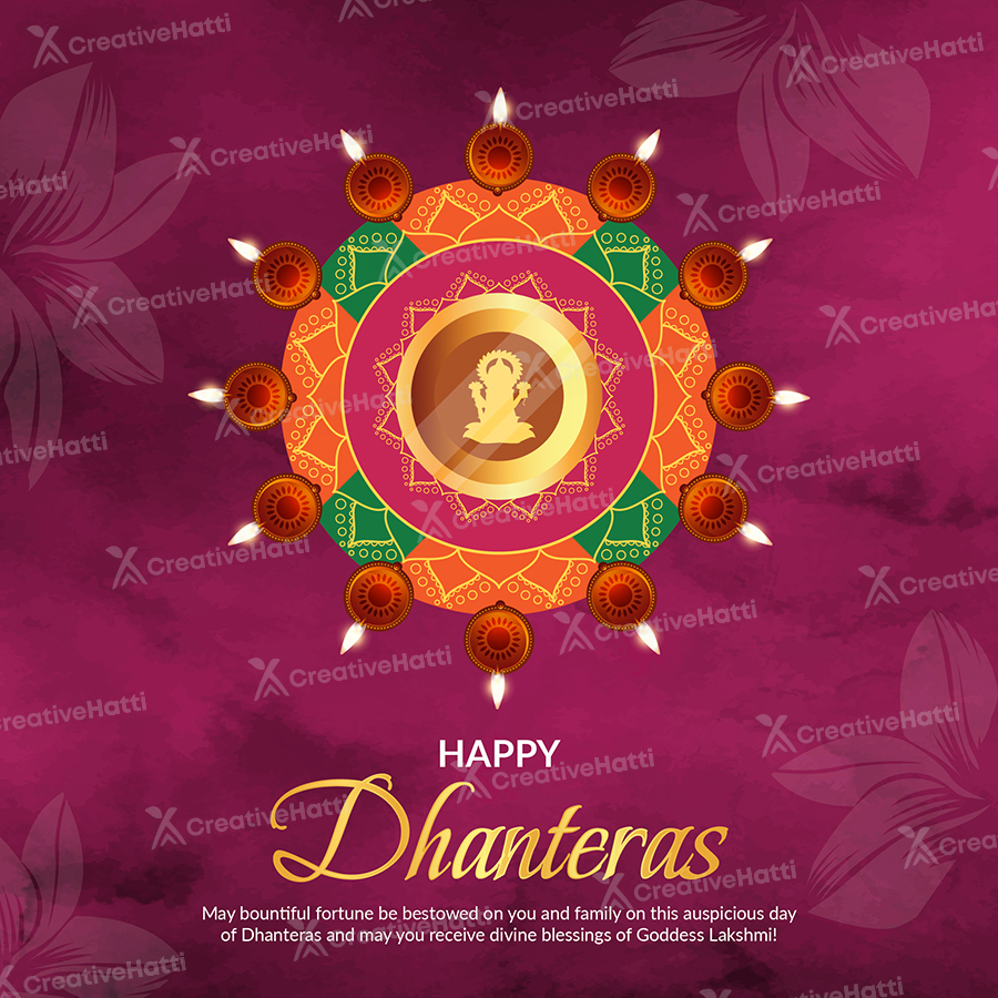 Banner template happy dhanteras wishes