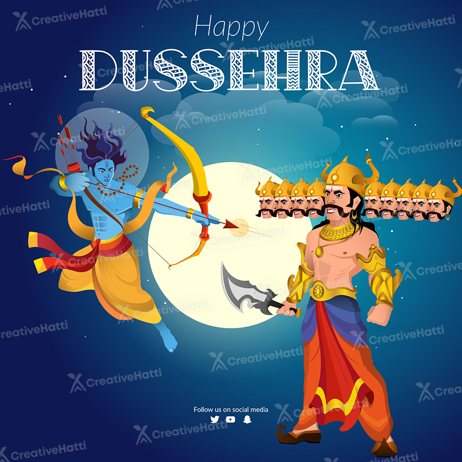 Banner template with a happy dussehra Banner template with a happy dussehra