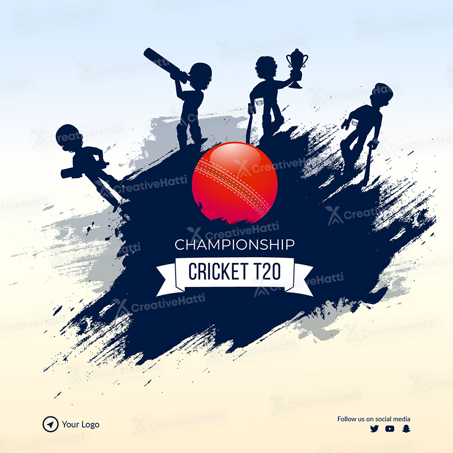 Banner template of a t20 cricket cup championship